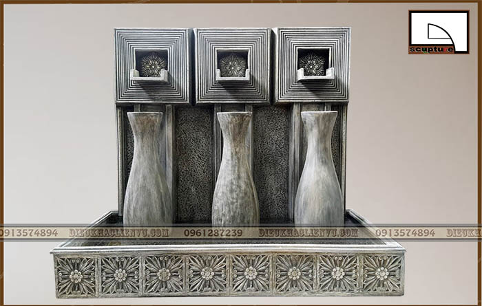 Sử dụng các mẫu đài phun nước sân vườn thiết kế sẵn dễ dàng lắp đặt